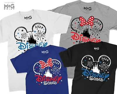 Disney Squad Mickey & Minnie Family Holiday T-shirt Disneyland Tops Matching Tee • £4.99