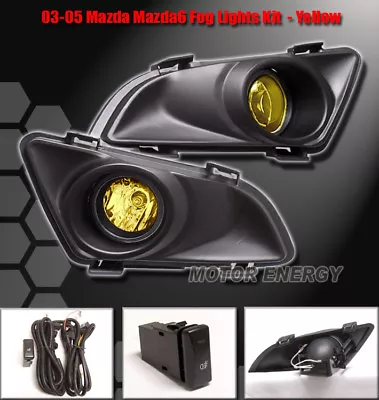 03 04 05 Mazda 6 Mazda6 4dr Jdm Bumper Yellow Lens Fog Light Lamp+wiring Harness • $47.95