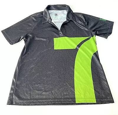 7 Eleven Shirt Womens Large Black Green Polo Employee Uniform 7 11 Ladies • $14.97