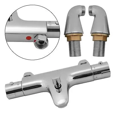 £49.09 • Buy New Modern Thermostatic Bath Shower Mixer Taps Deck Mounted Chrome Valve Bar Tap