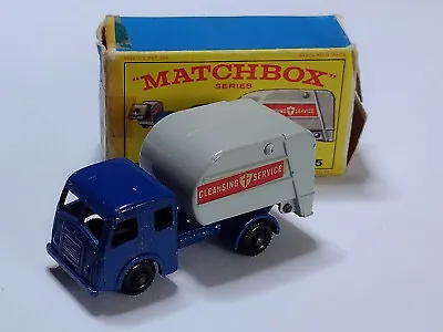 Vintage Matchbox Dennis Refuse Truck No. 15c W/ Box Good Condition 1/64 • $13.99