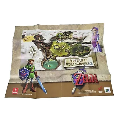 1998 Nintendo N64 EB Promo Legend Of Zelda Ocarina Of Time World Atlas Map Prima • $84.99