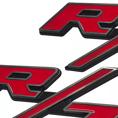 2PCS For RT Emblems Side Fender R/T Chrome Red Nameplate Badges 3D Sticker Decal • $15.99