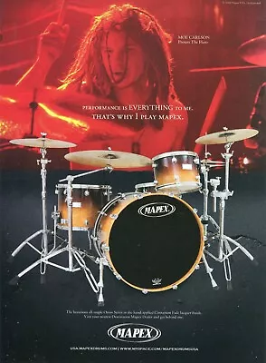 2008 Print Ad Of Mapex Orion Series Drum Kit W Moe Carlson Of Protest The Hero • $9.99