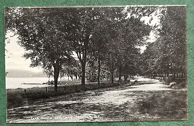 Lake Boulevard Lake Mahopac NY Putnam County Postcard • $7