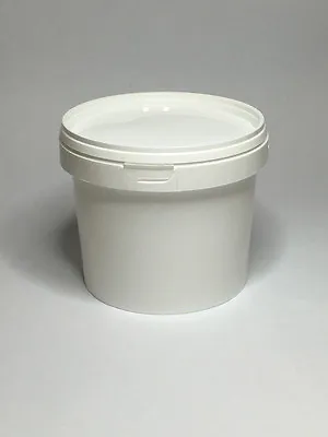 1000ml (1 Litre) White Bulk Container With Tamper Evident Lid *ANY AMOUNT* • £1.99