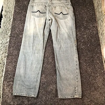 DKNY Low Rise Jeans Denim Straight Leg Blue Mens Size 36x32 (Actual 34x31) VTG • $12.50