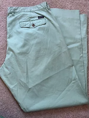 GANT Mens Chino’s Mint Green Tapered Leg Low Relaxed Fit Trousers Size W38 L34 • £22.50