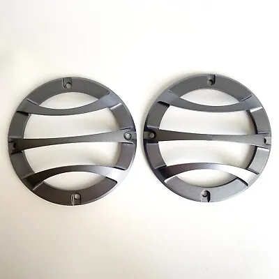 2 Pc 3.5  Full Metal Alu Speaker Covers Grill For Car Audio  DJ PA Titanium Gray • $29.99