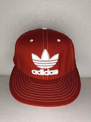 Vintage 90s Adidas Fitted Cap FlexFit L/XL Wool Blend Embroidered Logo Red USED  • $10.99