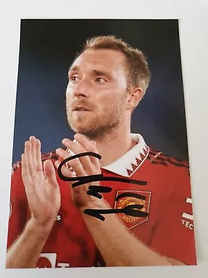Christian Eriksen Manchester United Fc Hand Signed Photo 6  X 4 . • $1.23