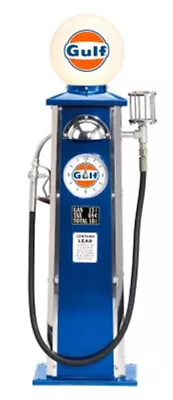 Retro Scale Replica Gulf Model Gas Pump With Clock And Lamp Morgan Cycle 23104 • $299.99