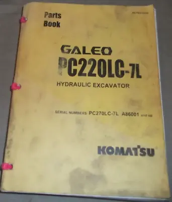 Komatsu Pc220lc-7l Excavator Parts Catalog Book Manual S/n A86001-up • $69.99