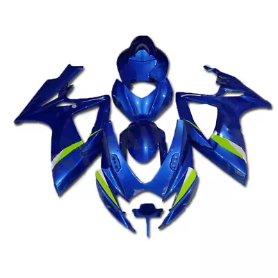 SM Injection Blue Plastic Fairing Fit For  2006 2007 GSXR 600 750 A007 • $369.99