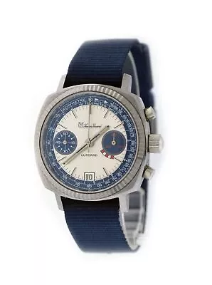 Lucien Piccard Luccard Chronograph Valjoux 7734 37mm Paul Newman Watch 497-159 • $1