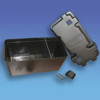 £21.95 • Buy LARGE 110ah LEISURE BATTERY BOX ENCLOSURE COVER & STRAP MOTORHOME CARAVAN CAMPER