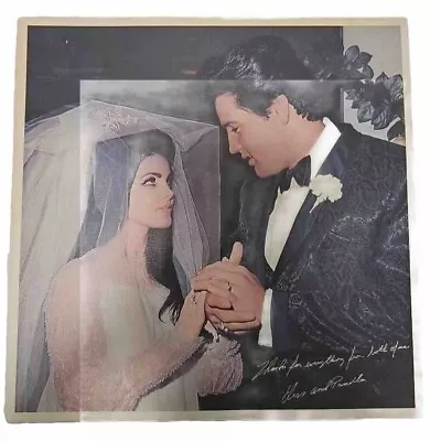 Elvis Presley And Priscilla's Wedding Promo Picture 11x11 Clambake Insert • $34.95