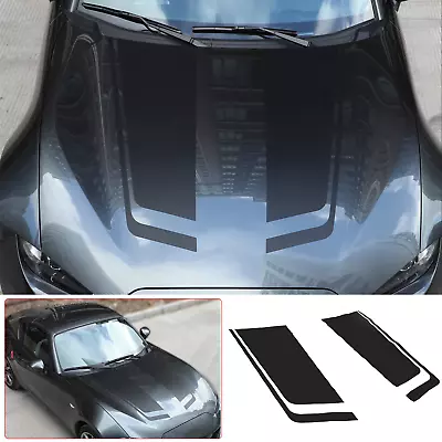 For Mazda MX-5 ND 2016-2023 Blackened Car Hood Racing Stripe Sticker Decals • $39.99