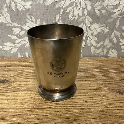 Military Silver Plate Walker And Hall Tankard Robin Hood Foresters 1932 • £35.85