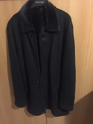 R.C.R Exclusive Men Black Dark Gray Leather & Fur Coat Jacket RARE • $750