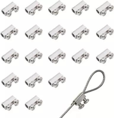 20Pcs New Upgrade Steel Wire Rope Cable Clamp/Double Hole Stainless Steel（3.0Mm  • $11.83