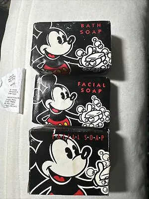 Walt Disney Resorts Mickey Mouse 2.5 Oz  Vintage White Bath Soap 2 Facial Soaps • $19.99