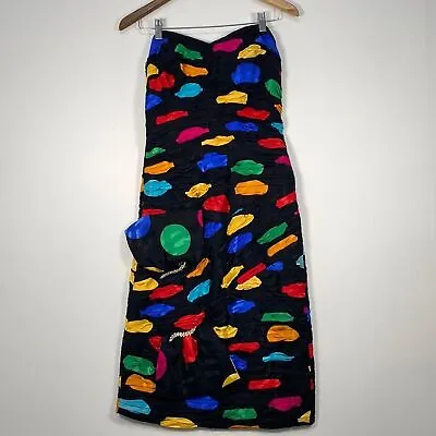 Vintage Evenings By Raul Blanco 80's Polka Dot Silk Dress Prom/Dress Up/Cocktail • $150