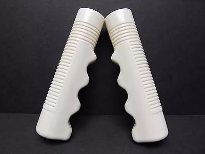 Vintage Antique Bicycle Tricycle WHITE Handle Bar Grips 1/2 X 3 1/8 Toys Sleds • $12.99