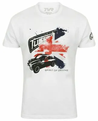 TVR T-Shirt Tuscan Union Jack Flag Mens Official Merchandise British Sports Car • £5.99