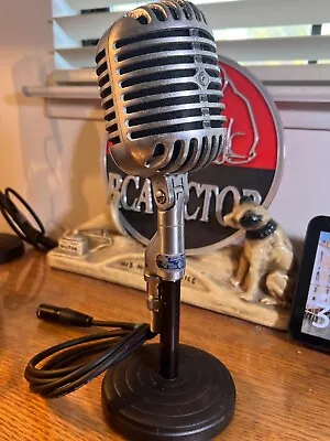£322.89 • Buy Vintage 1940's SHURE 55 Dynamic Microphone  Fatboy  W/stand & Cable Working