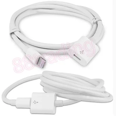 8 Pins Female To Male Extension Charging Cable For Apple Mobile Phone And Tablet • £2.99
