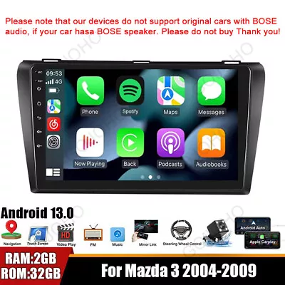 Android 13.0 For Mazda 3 2004-2009 Car Stereo GPS Navi MP5 Radio CarPlay WIFI BT • $118.79