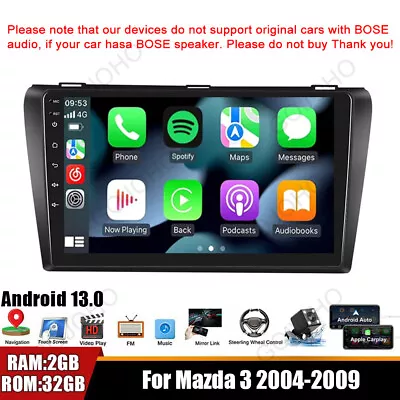 For Mazda 3 2004-2009 Car Stereo GPS Navi MP5 Radio CarPlay Android 13.0 WIFI BT • $118.79