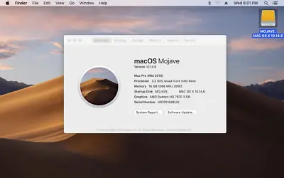 MAC OS X 10.14.6 - MOJAVE Preloaded On A BRAND NEW 512 GB SOLID STATE DRIVE • $69.95