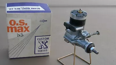 1961 OS MAX-lll 35X STEEL FIN GAS/NITRO MODEL AIRPLANE ENGINE BOX & INSTRUCTIONS • $264.99