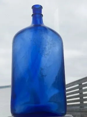 Vintage Cobalt Blue Swirl Glass Ammonia Bottles • $30