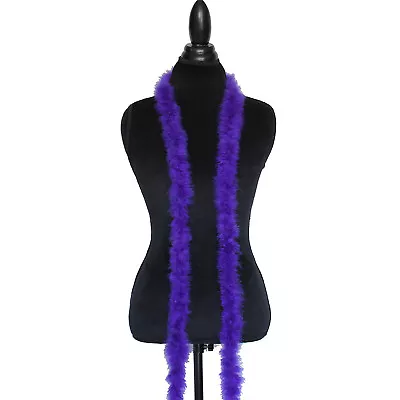 Purple 15 Grams Marabou Feather Boa 6 Feet Long Crafting Sewing Trim • $8.95