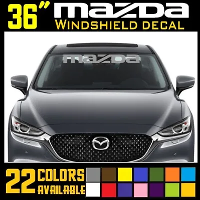 MAZDA 36  L X 4  H Windshield Banner Vinyl Sport Premium Decal Racing Sticker • $15.19