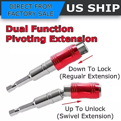 1/4  Hex Pivoting Shank Quick Release Magnetic Screwdriver Extension Drill Bit • $6.99