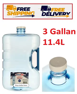 Large Reusable 3 Gallon Water Bottle Jug Container BPA Free Home Office Storage • $13.89