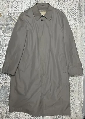 Vintage Christian Dior Monsieur Classic Wool Lined Trench Coat - 42L • $124.99