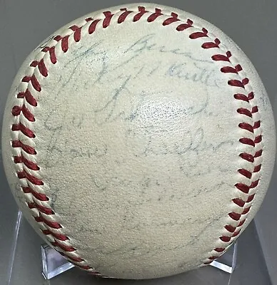 1952 New York Yankees World Series Champs Team Signed Baseball Mickey Mantle PSA • $499