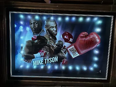 Mike Tyson Hand Signed Framed Red Boxing Glove With LED Lights And COA • £650