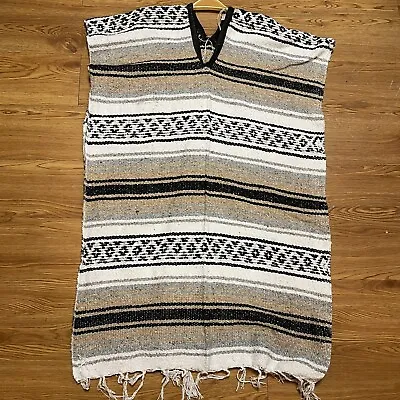 Mexican Falsa Blanket PONCHO Vest Deadhead / Hippie / Camping / Beach Unisex • $20