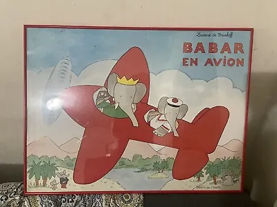 Babar En Avion Laurent De Brunhoff Editions Du Desastre Limited Edition Poster. • $177.99