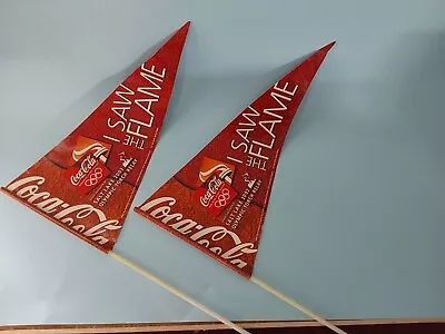 Coca Cola 2002 Salt Lake Olympic Torch Flag • £1.50