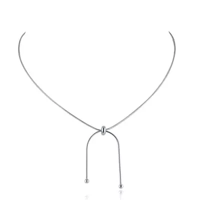Women Thin Bolo Adjustable Snake Chain Necklace 925 Sterling Silver • $89.10