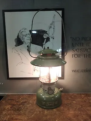 Vintage Sears Big Hat Avocado Lantern Made By Coleman Model 72243 Tested Works • $299.99