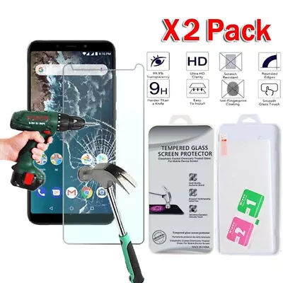 2 Pack Tempered Glass Screen Protector Cover For Xiaomi Mi 6 8 9 A2 Mix /Redmi • £2.96