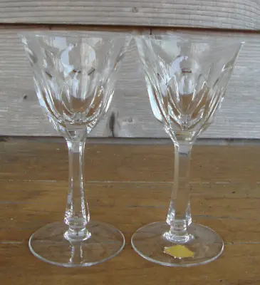Echt Bleikristall Flared Crystal Liquor Wine Glasses 6 1/4  X 3 1/8  SET OF 2 • $25